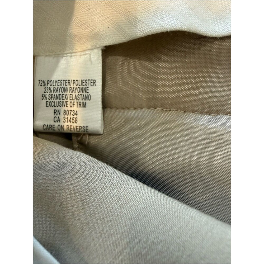 BCBGMAXAZRIA Beige Tailored Flare Dress Pants Size 10 - Picture 7 of 10